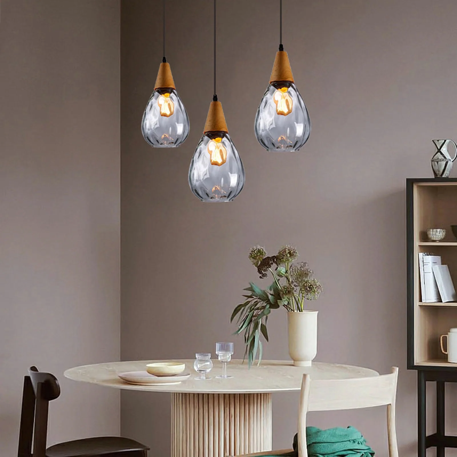 Besnier Rippled Glass Pendant Light - Image 5