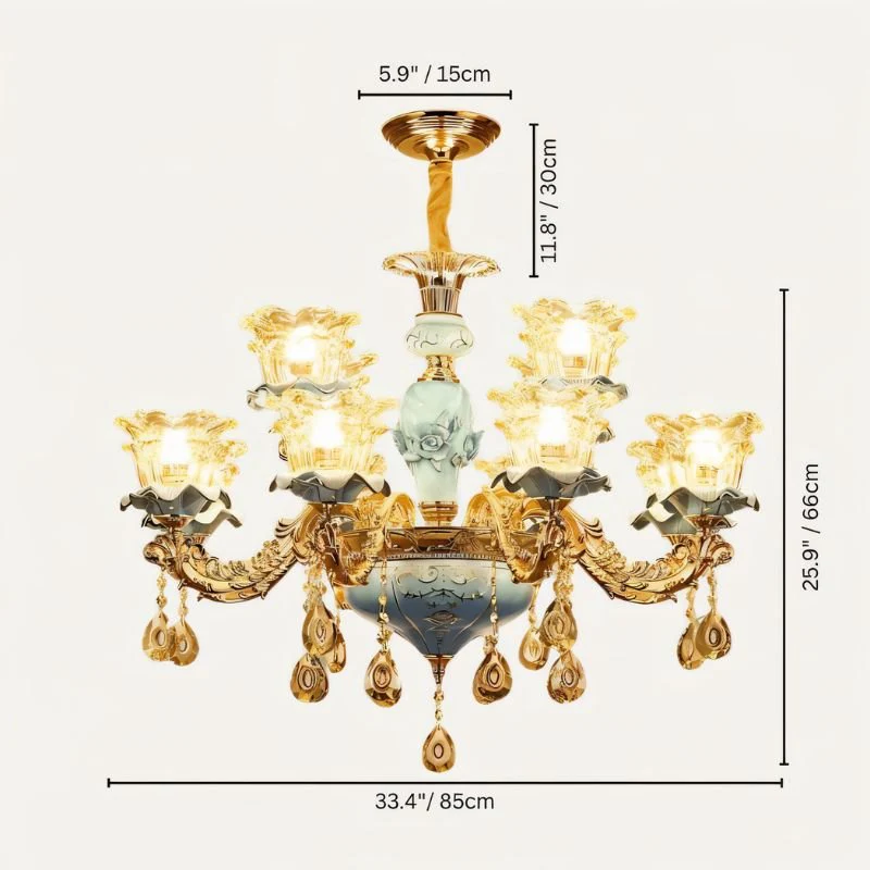 Blanche Chandelier - Blue - Image 10