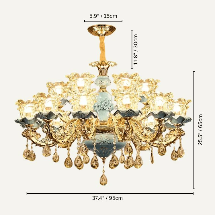 Blanche Chandelier - Blue - Image 11