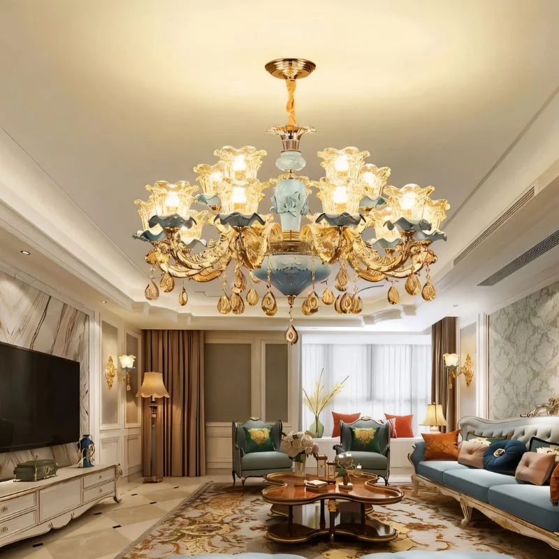 Blanche Chandelier - Blue - Image 4