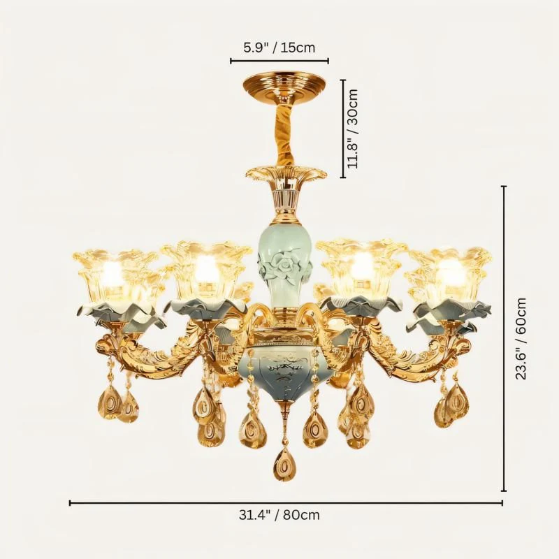 Blanche Chandelier - Blue - Image 7