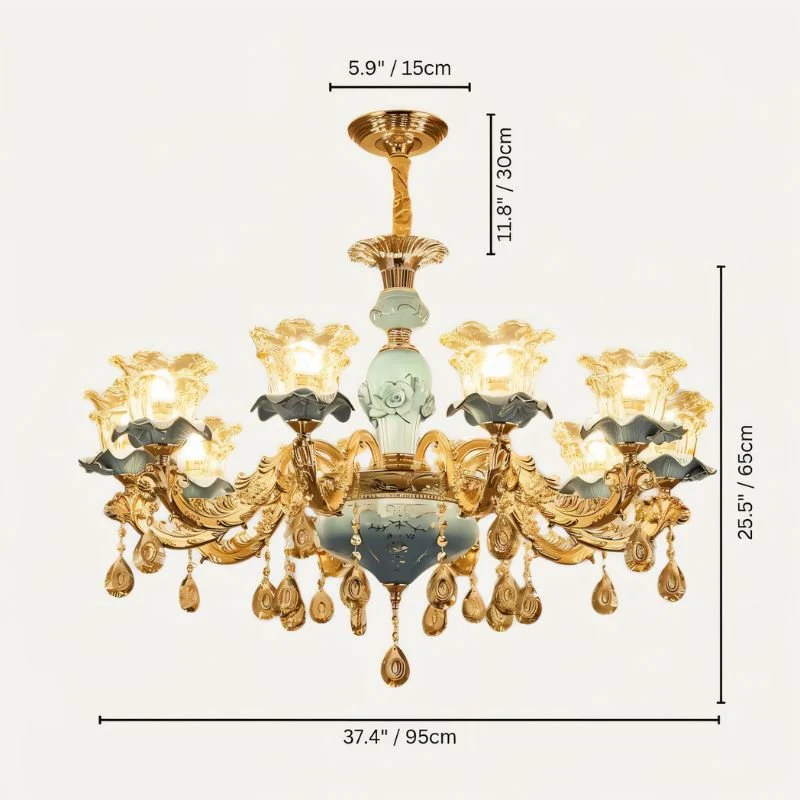 Blanche Chandelier - Blue - Image 9