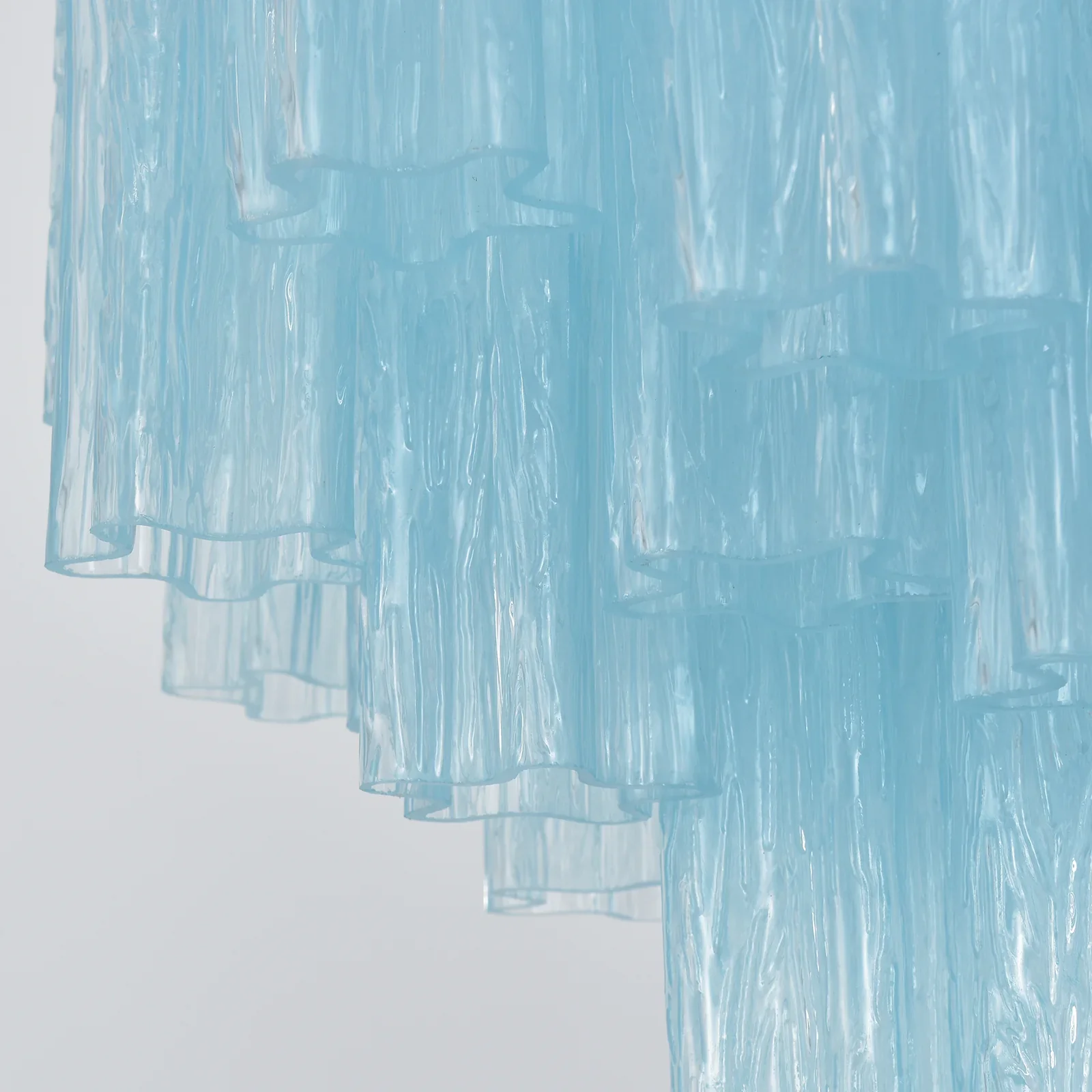 Blue Murano Glass Tube Chandelier - Image 22