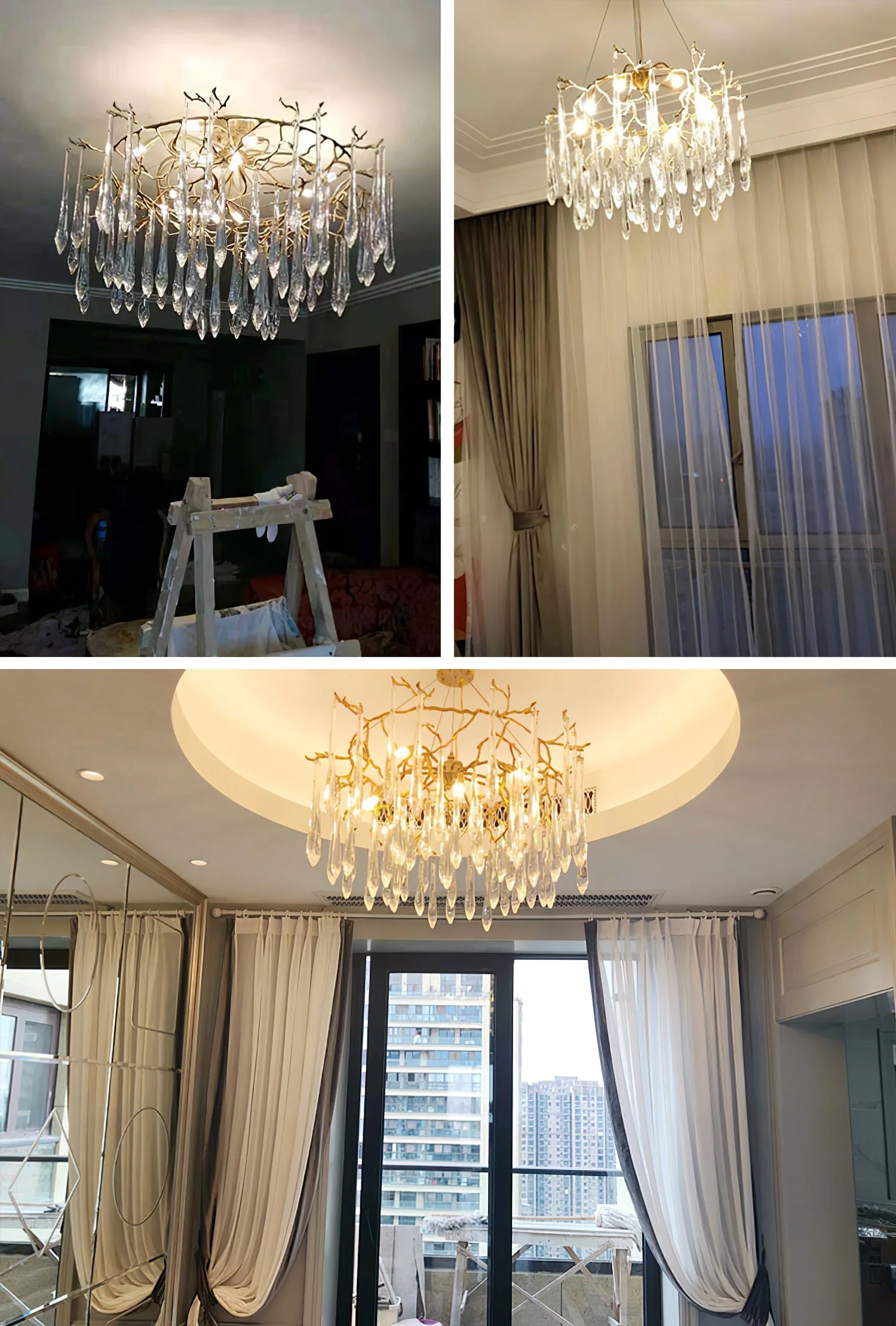 Branchs Brass Chandelier - Image 11