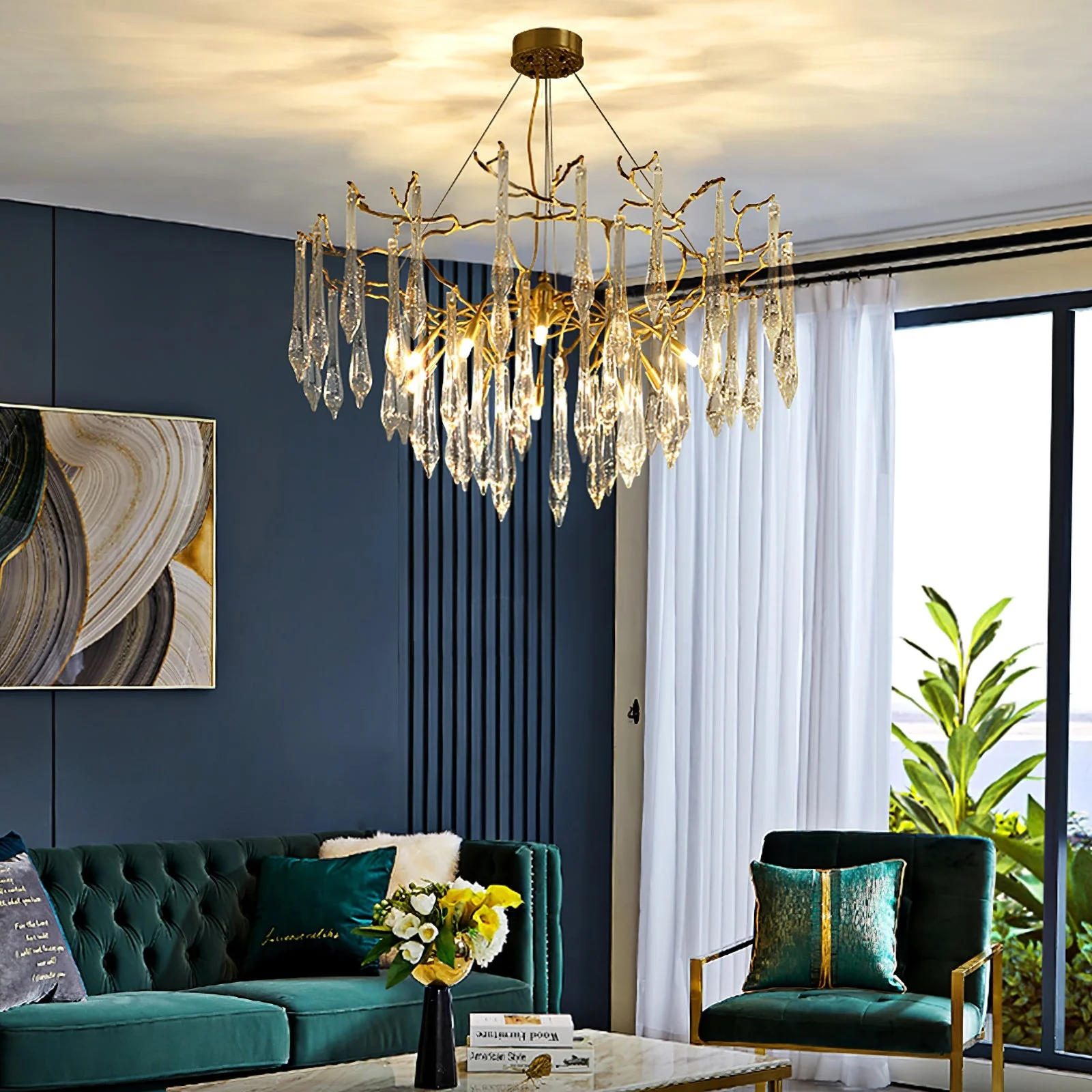 Branchs Brass Chandelier - Image 2