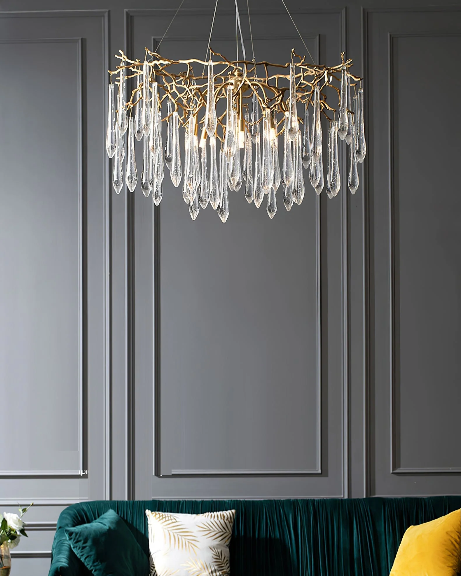 Branchs Brass Chandelier - Image 7