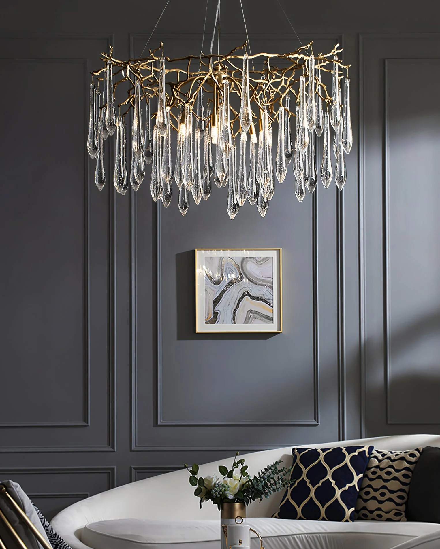 Branchs Brass Chandelier - Image 9