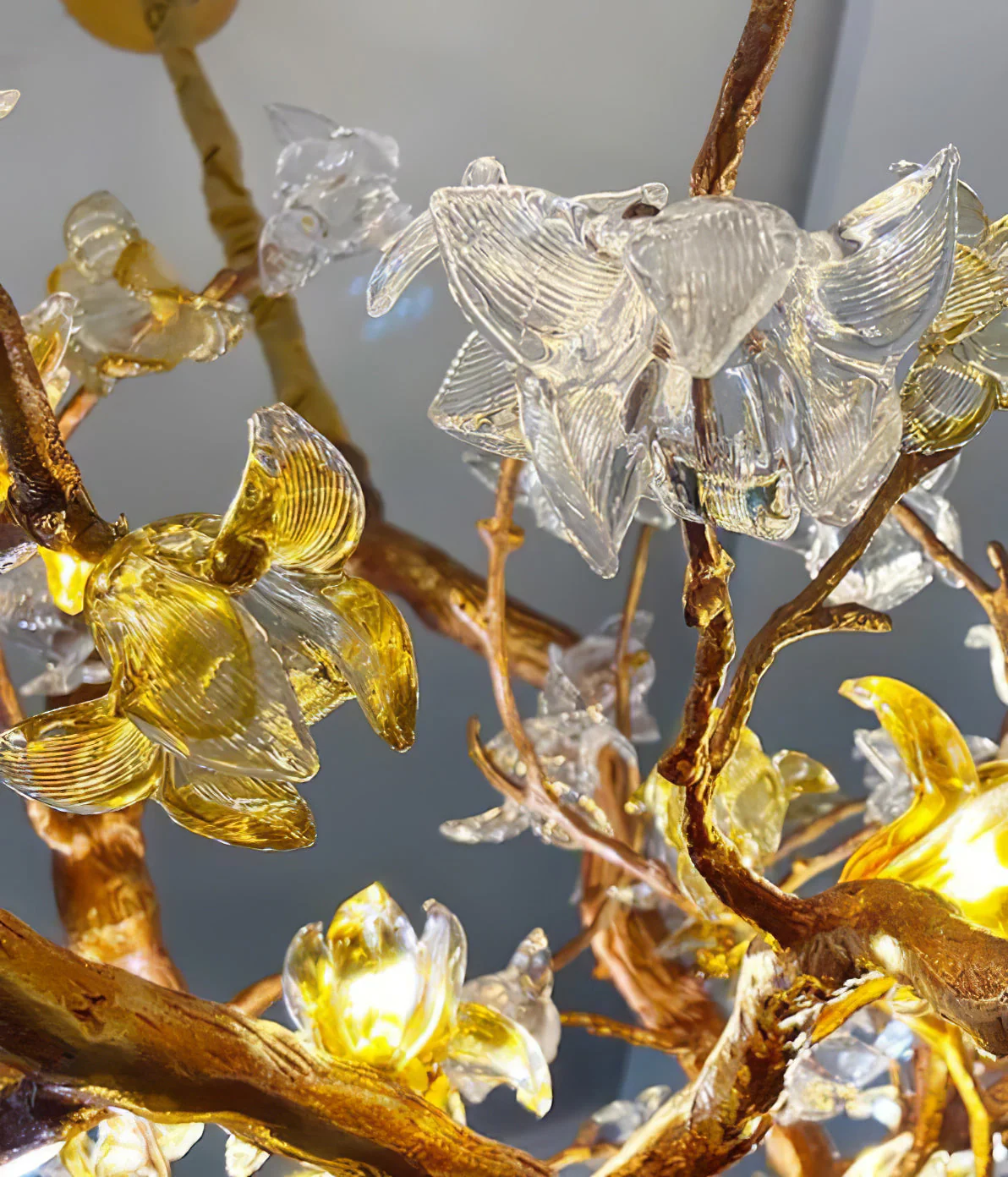 Brass Maple Branch Chandelier - Image 13
