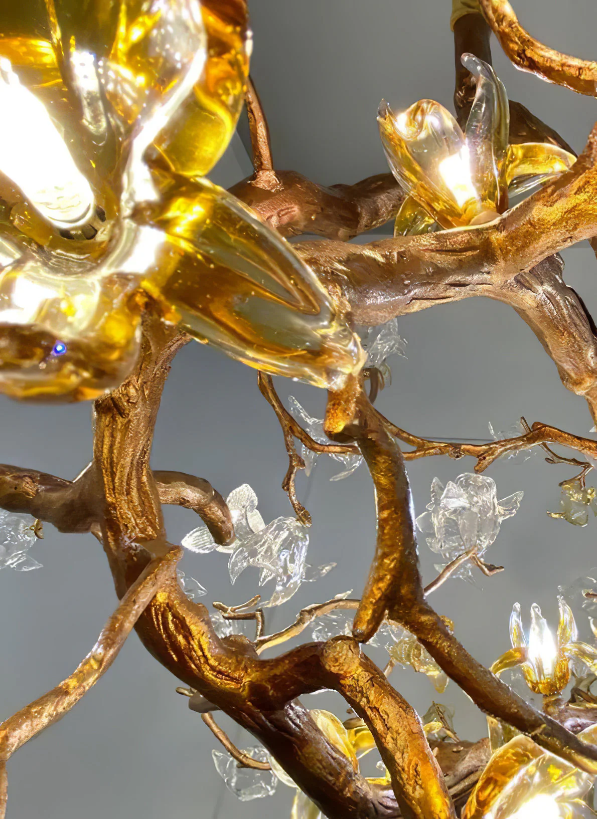 Brass Maple Branch Chandelier - Image 14