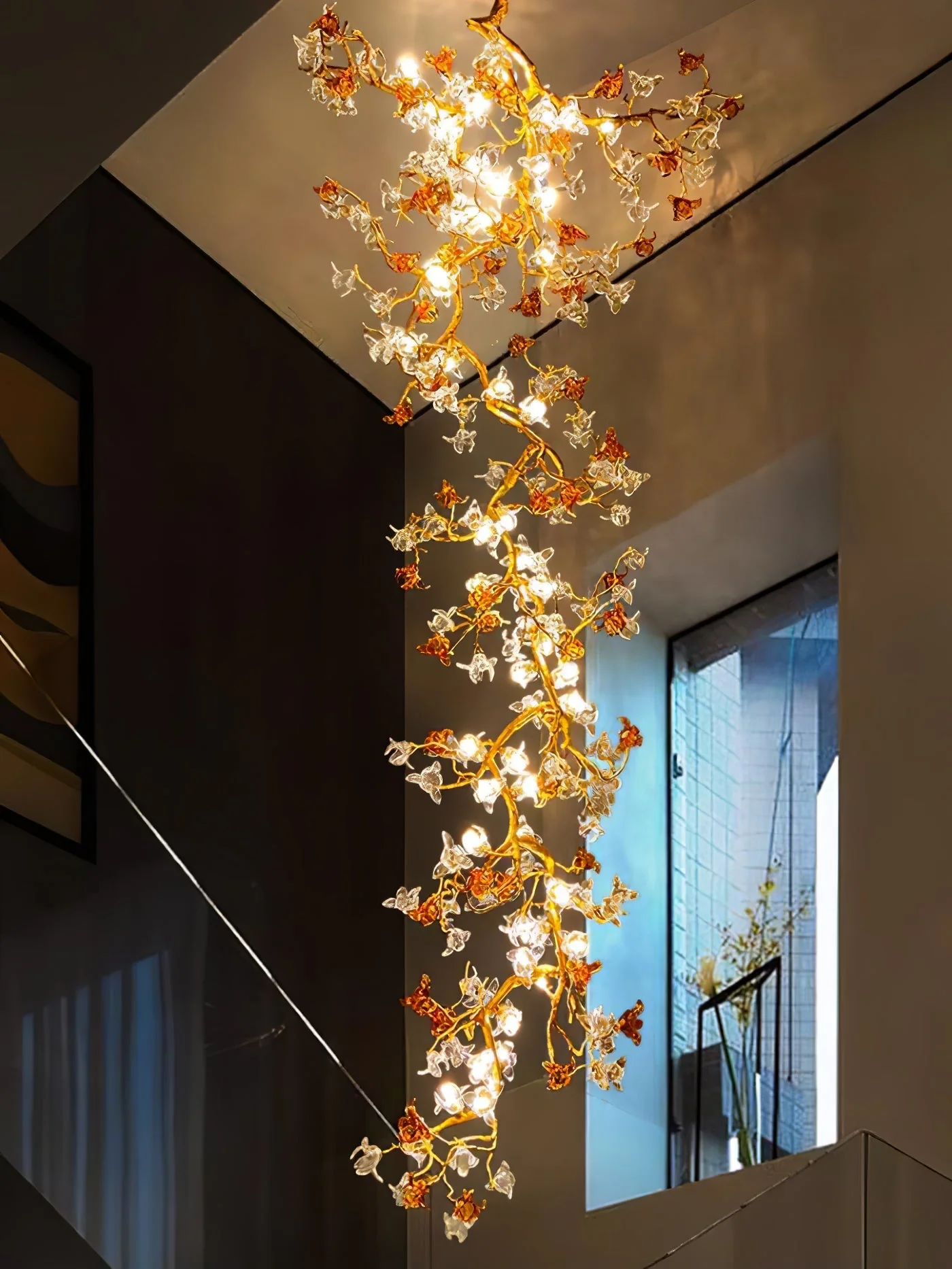 Brass Maple Branch Chandelier - Image 16