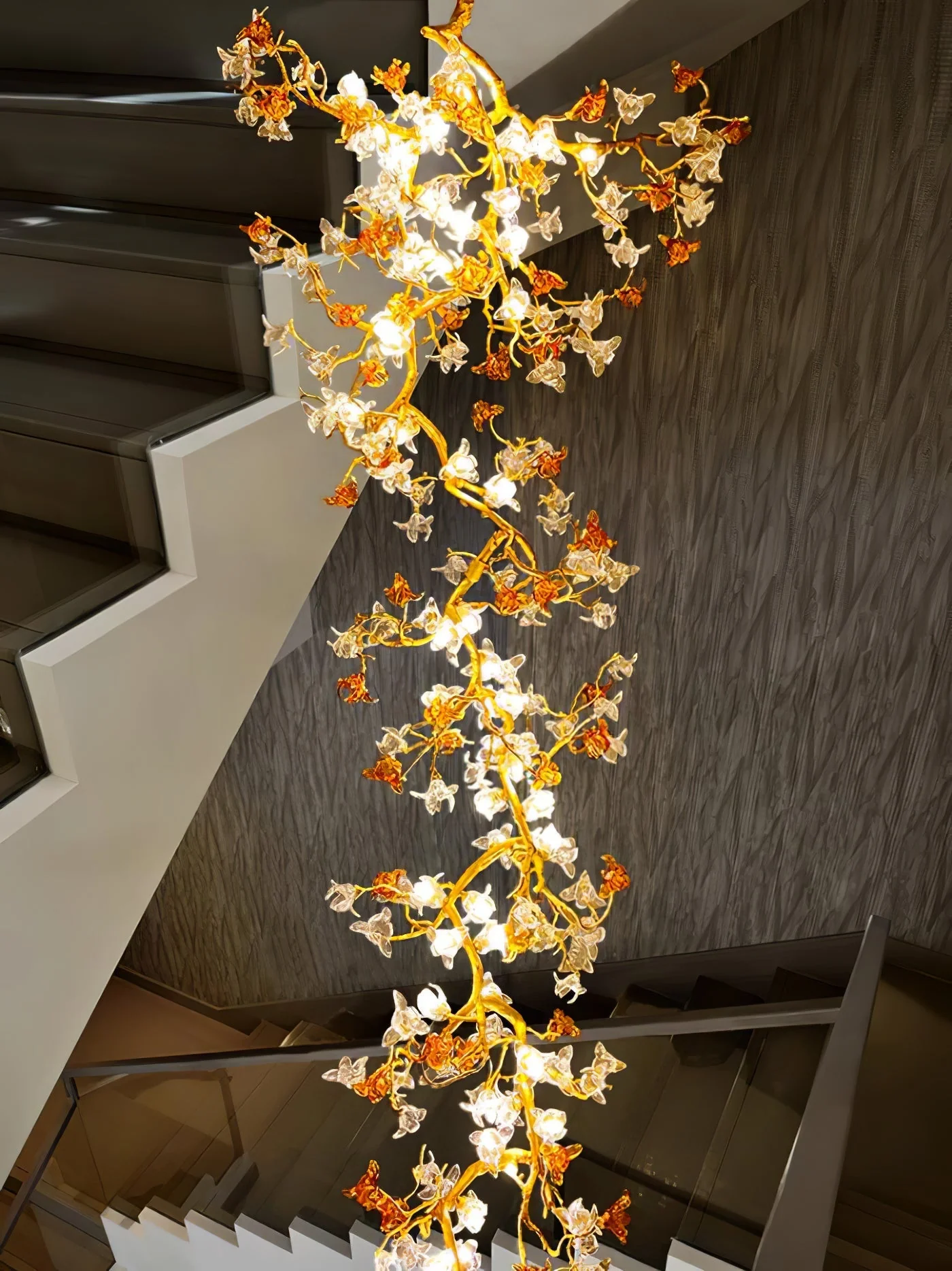 Brass Maple Branch Chandelier - Image 19