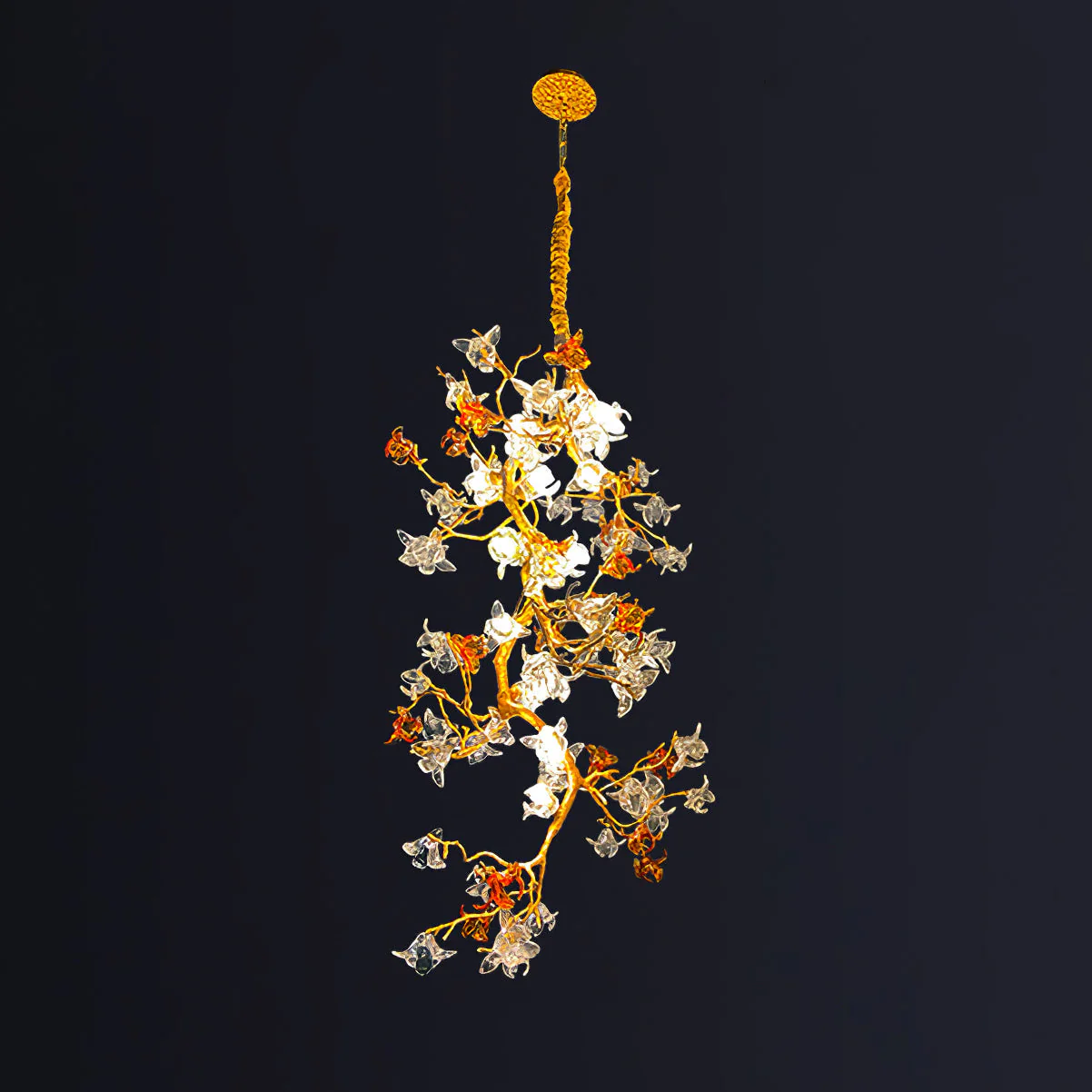 Brass Maple Branch Chandelier - Image 22