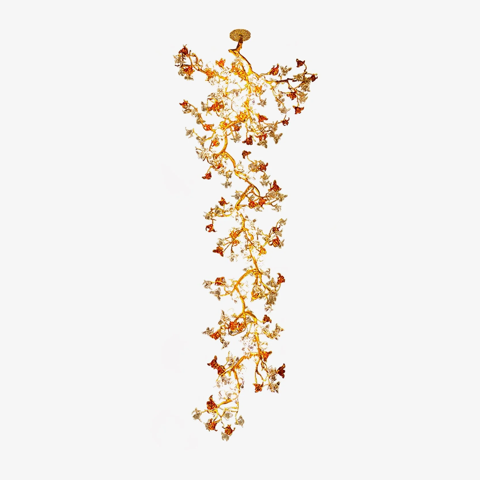 Brass Maple Branch Chandelier - Image 24