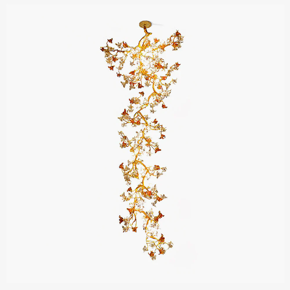 Brass Maple Branch Chandelier - Image 25
