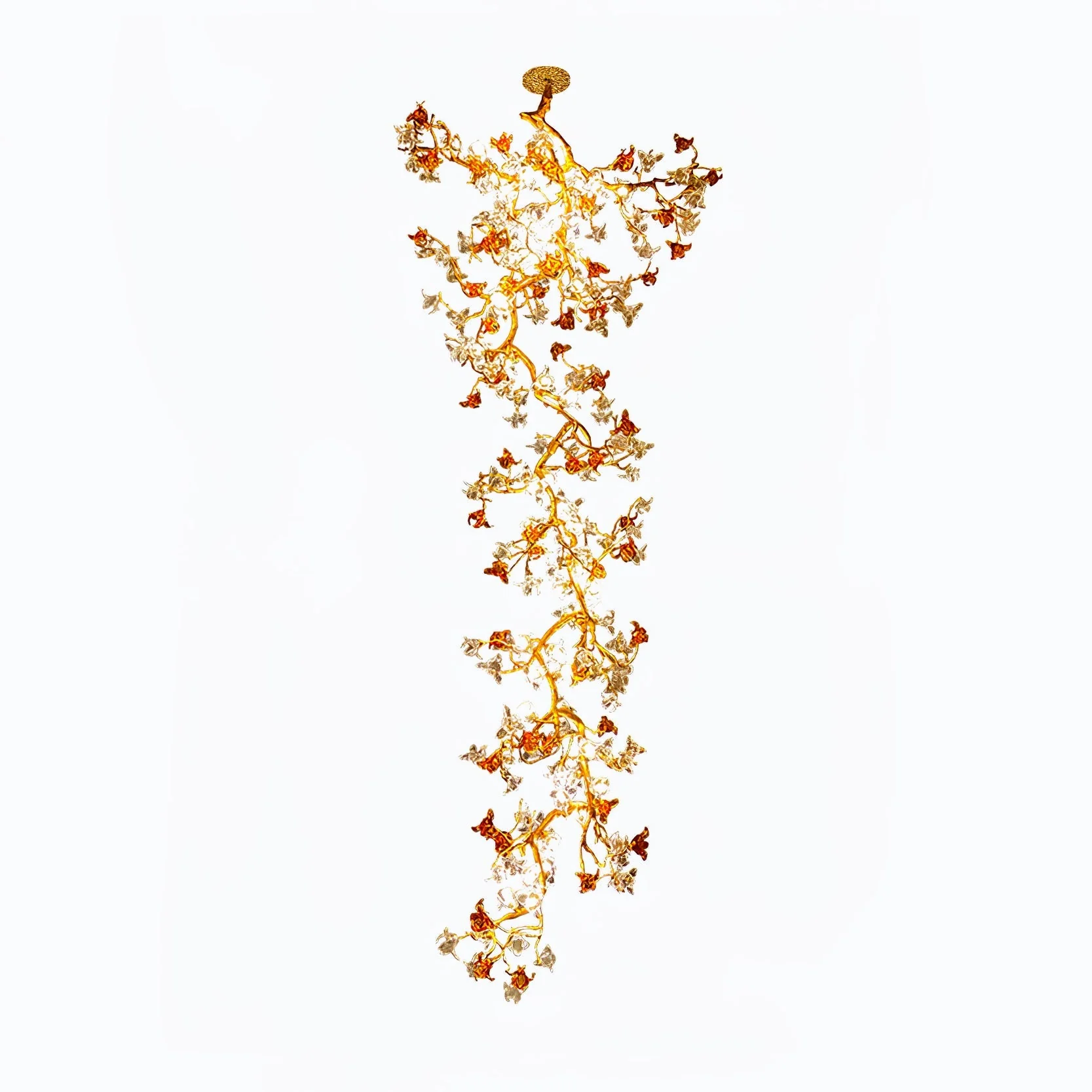 Brass Maple Branch Chandelier - Image 26