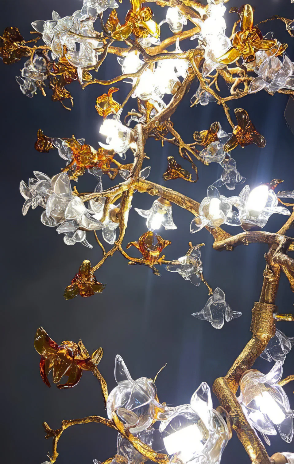 Brass Maple Branch Chandelier - Image 5
