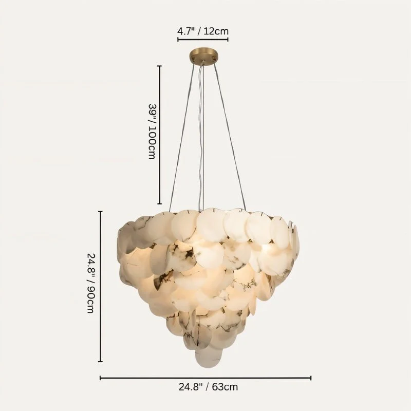 Caelum Alabaster Chandelier Light - Image 10