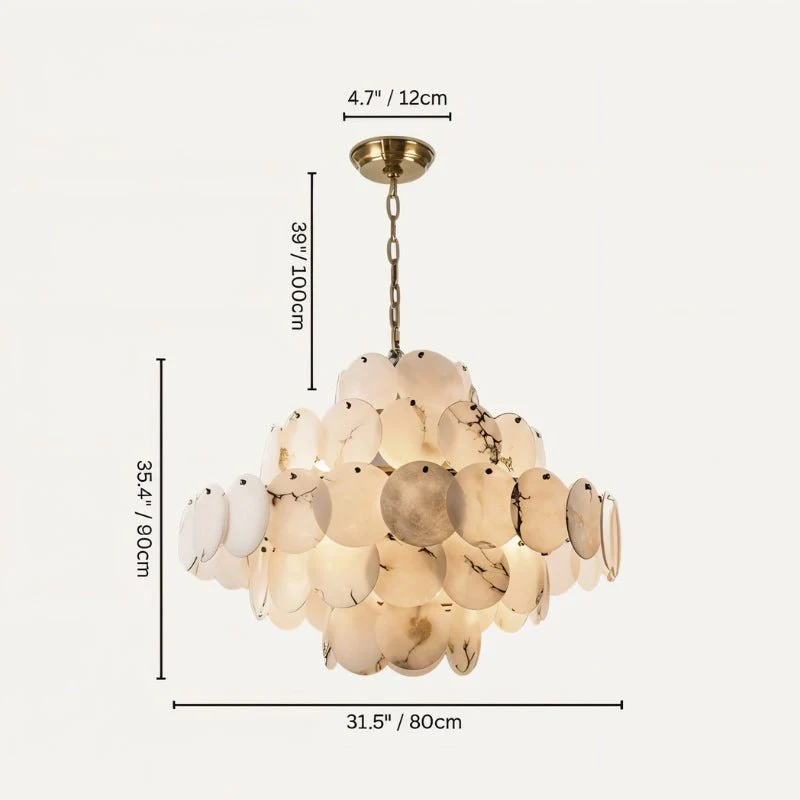 Caelum Alabaster Chandelier Light - Image 11