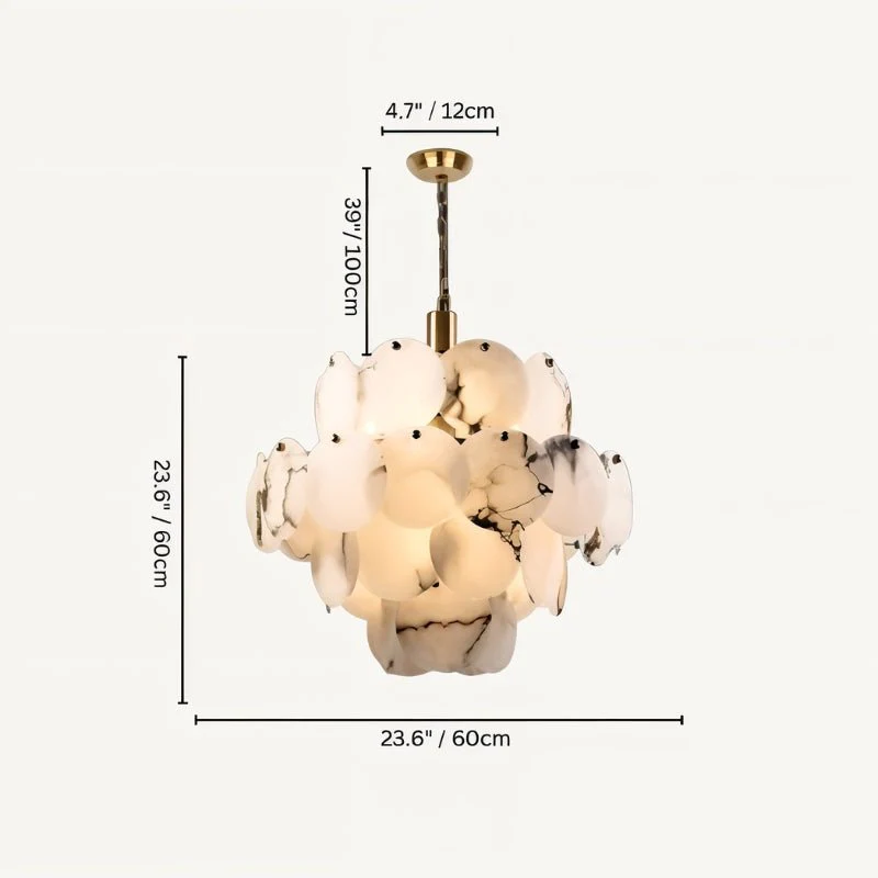 Caelum Alabaster Chandelier Light - Image 12