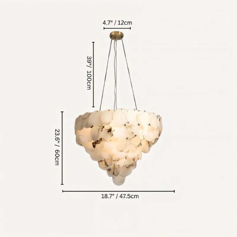 Caelum Alabaster Chandelier Light - Image 9