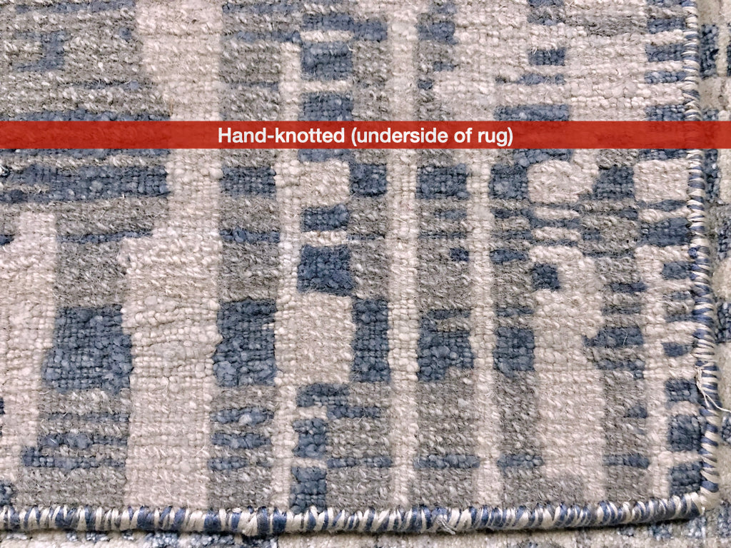 Carved, Contemporary Tibetan-Style 12x15 (blue/gray) - Image 8