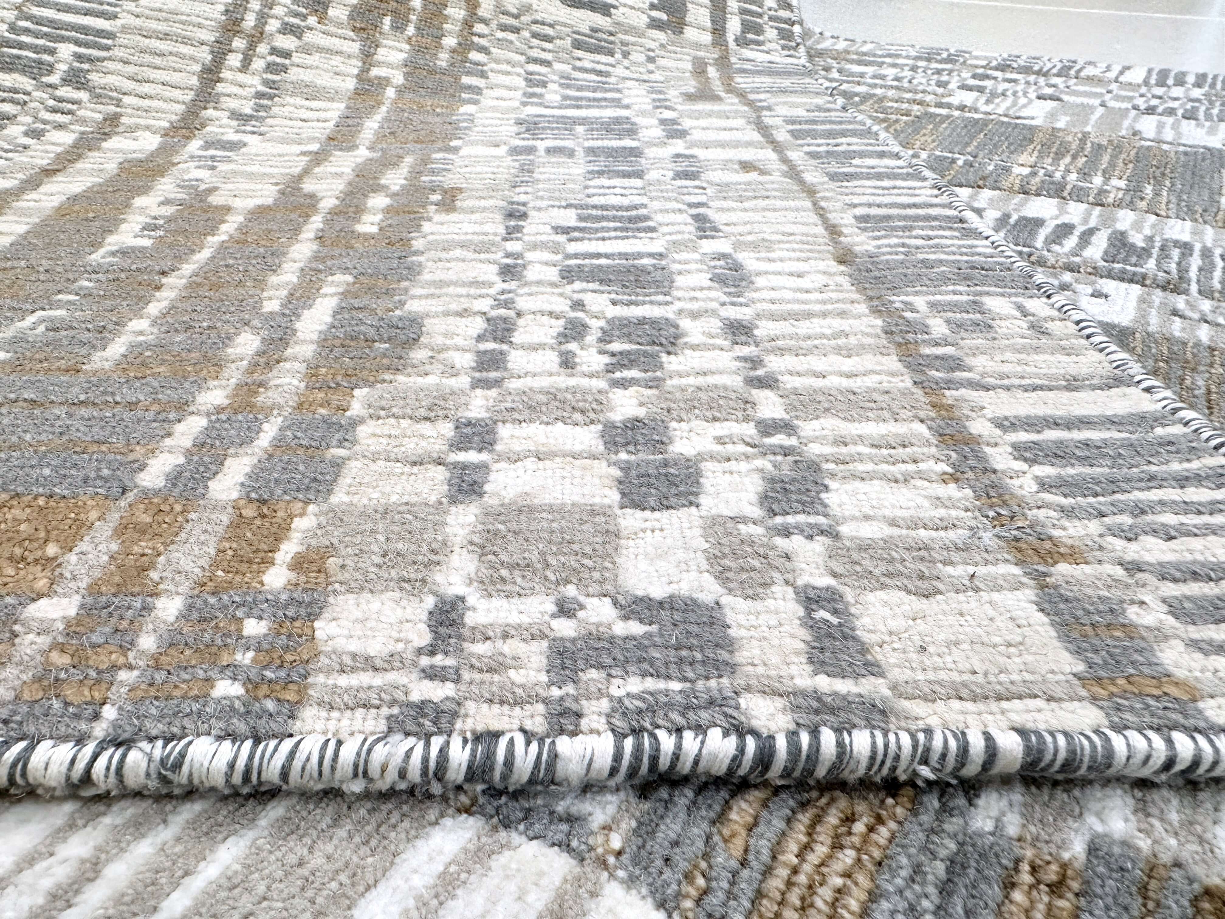 Carved, Modern Tibetan-Style 6x9 (ivory/gold) - Image 11