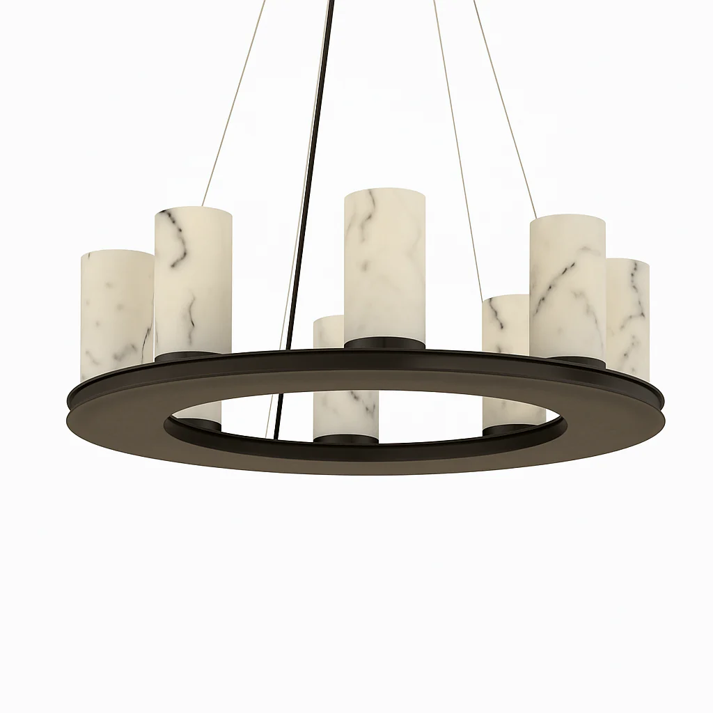 Centrum Round Alabaster Chandelier