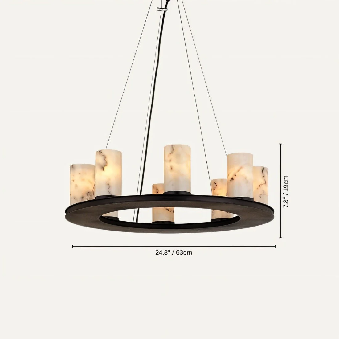 Centrum Round Alabaster Chandelier - Image 6