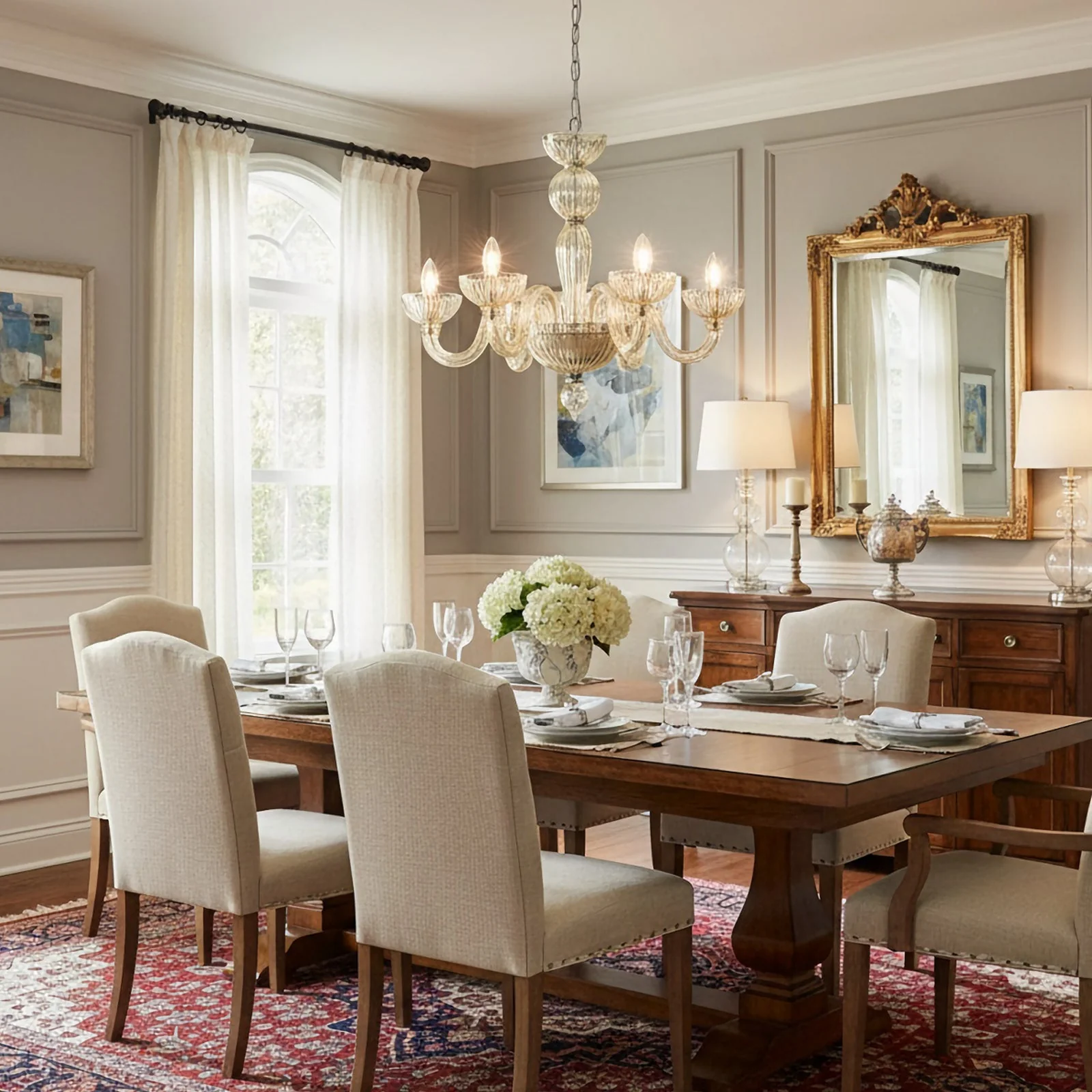 Champagne Ares Murano Glass Chandelier - Image 4