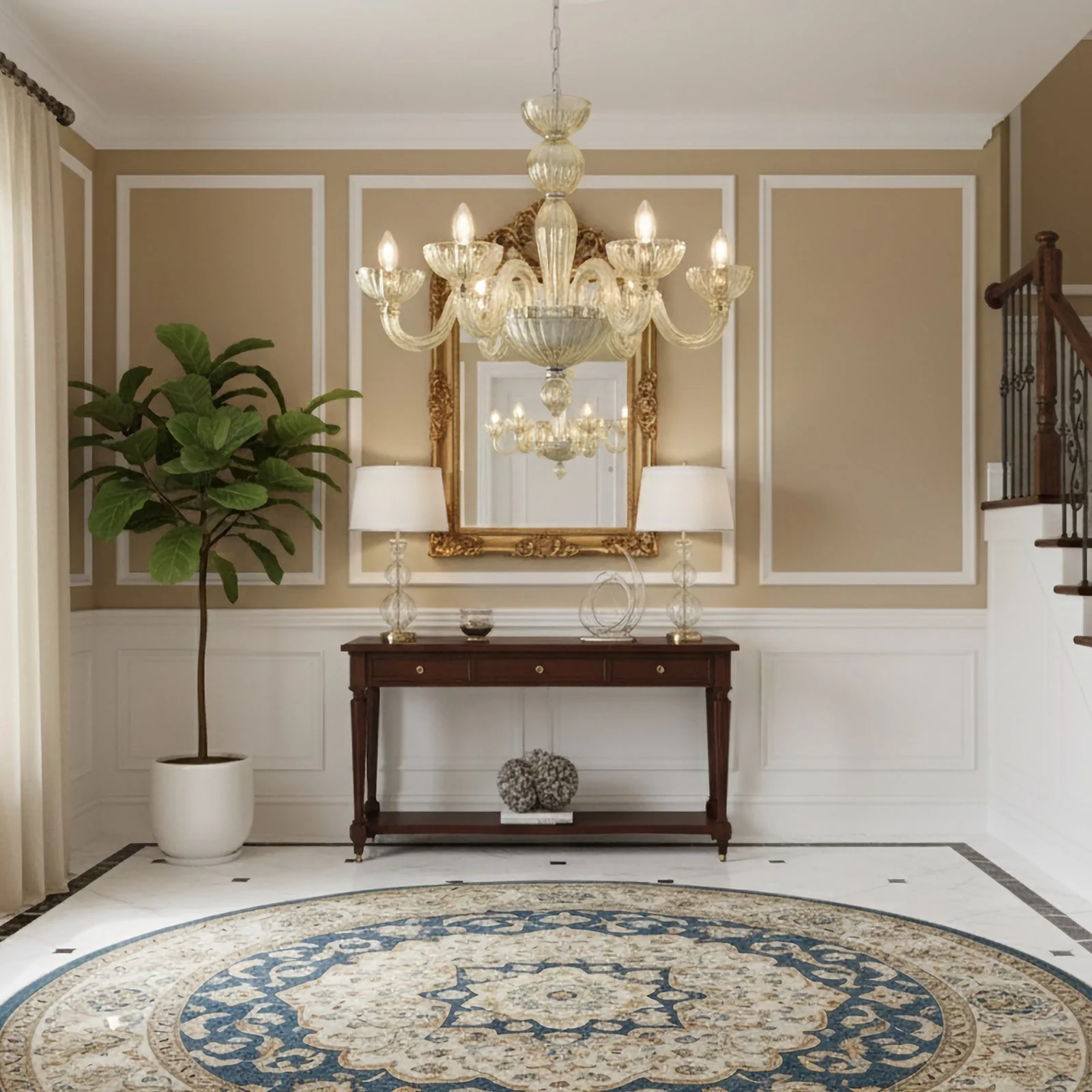 Champagne Ares Murano Glass Chandelier - Image 6