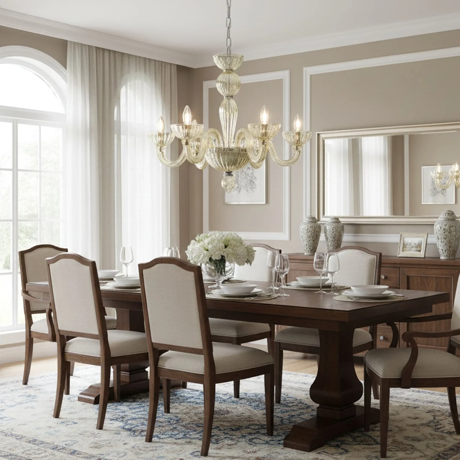 Champagne Ares Murano Glass Chandelier - Image 8