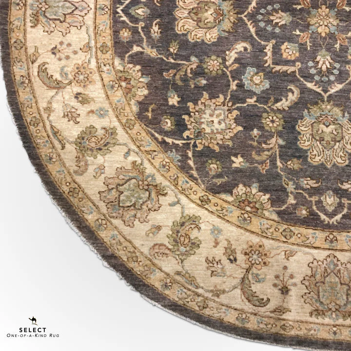 Chobi (8' Round) gray/lt.gold - Image 2