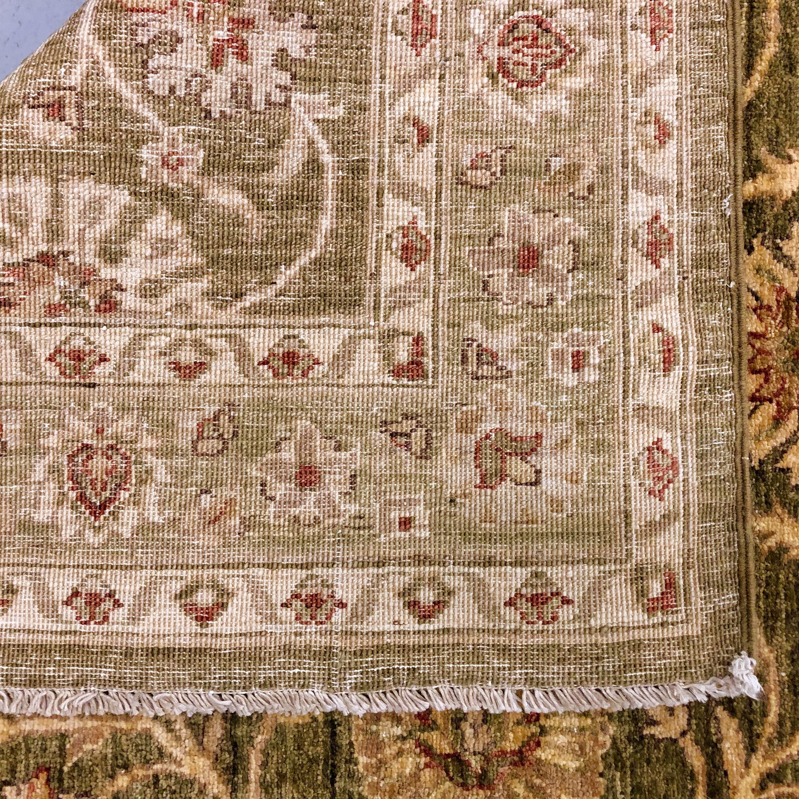 Chobi-Farahan (4'x10' Runner) green/gold - Image 8