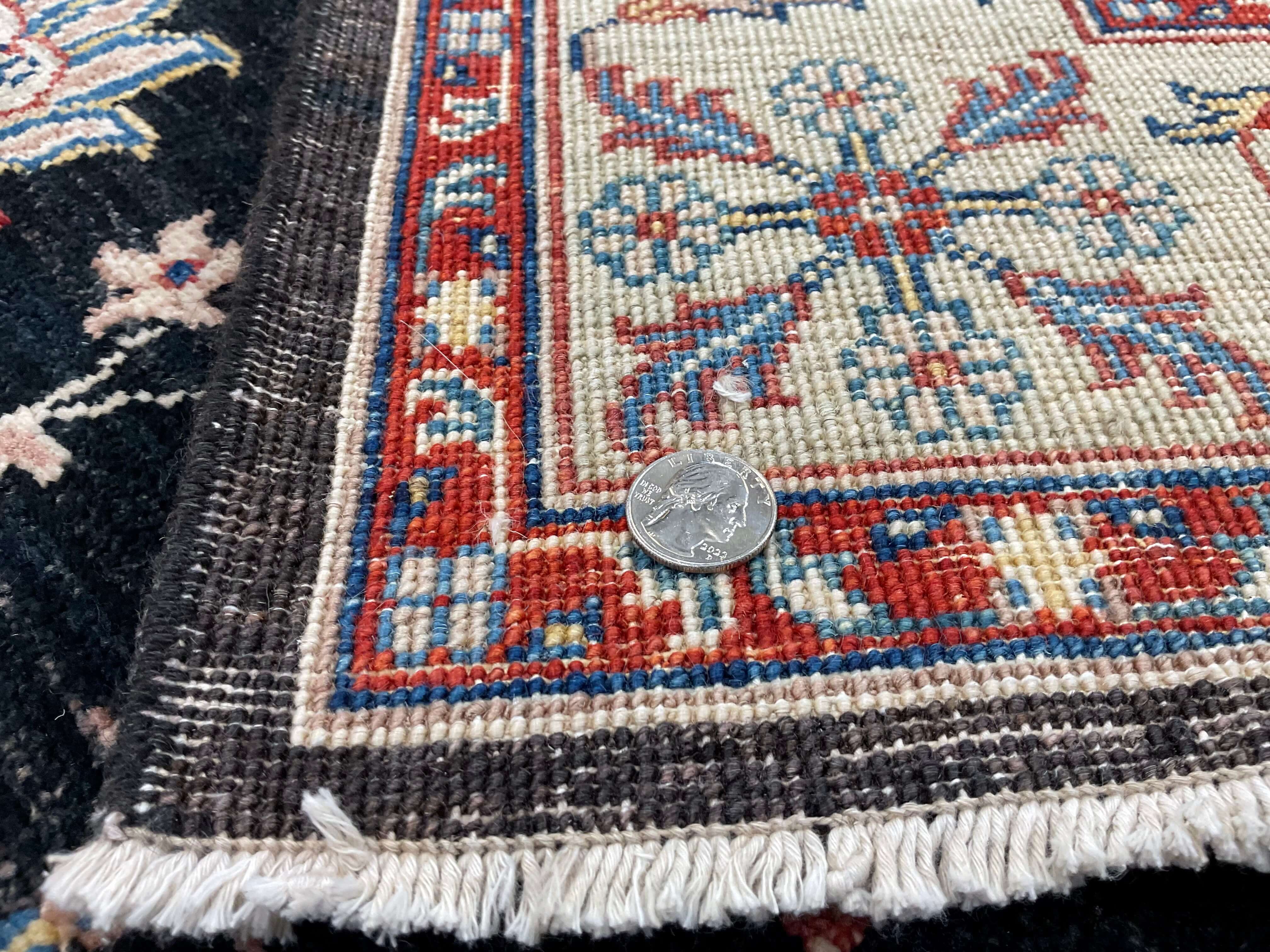 Chobi Farahan (4'01"x6'02") black/ivory - Image 6