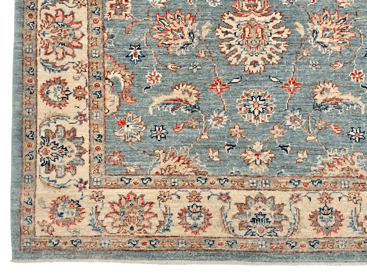 Chobi Farahan (4'02"x6'03") lt.blue/ivory - Image 2