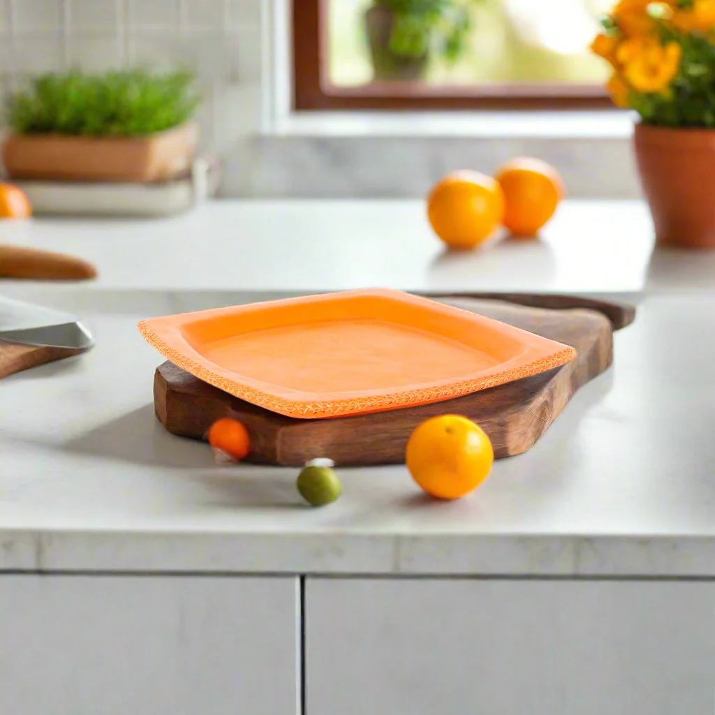 Chulina | 9" Square Leather Tray - Image 4
