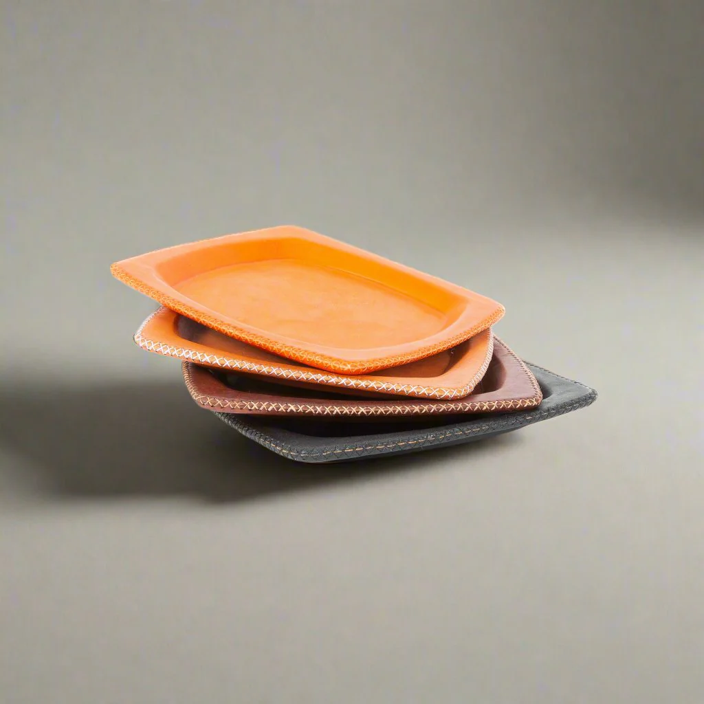 Chulina | 9" Square Leather Tray - Image 5