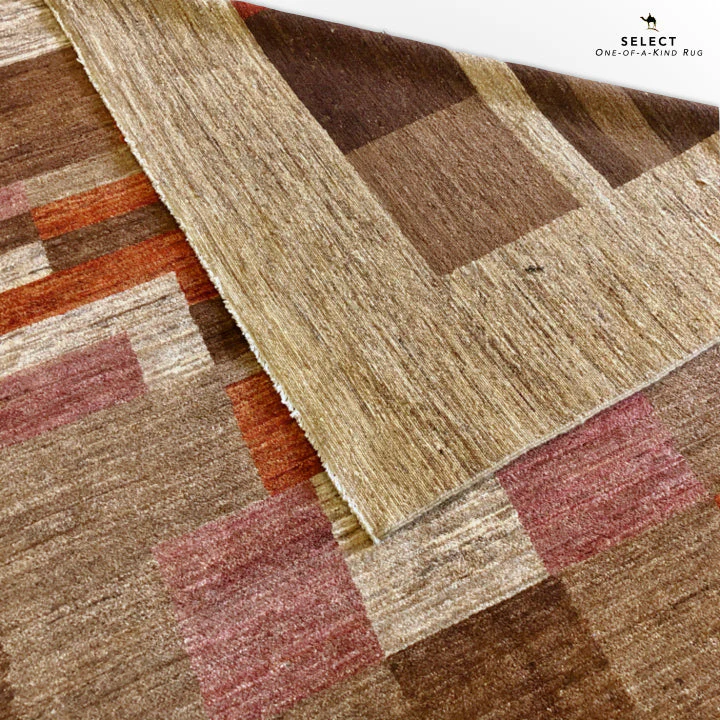 Contemporary Block Gabbeh (7'10"x10'02") multicolor/camel - Image 5