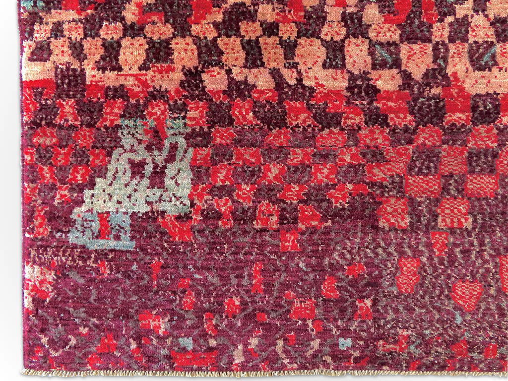Contemporary Gabbeh (8'01"x10'00") dk.red/red - Image 2