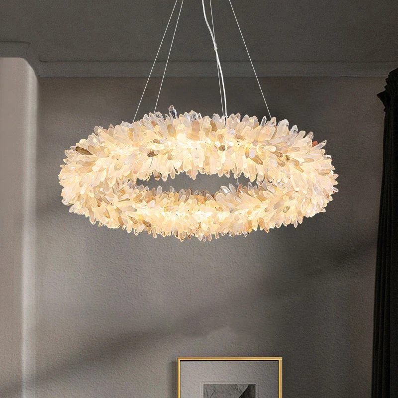 Crystal Brass Round Chandelier - Image 11