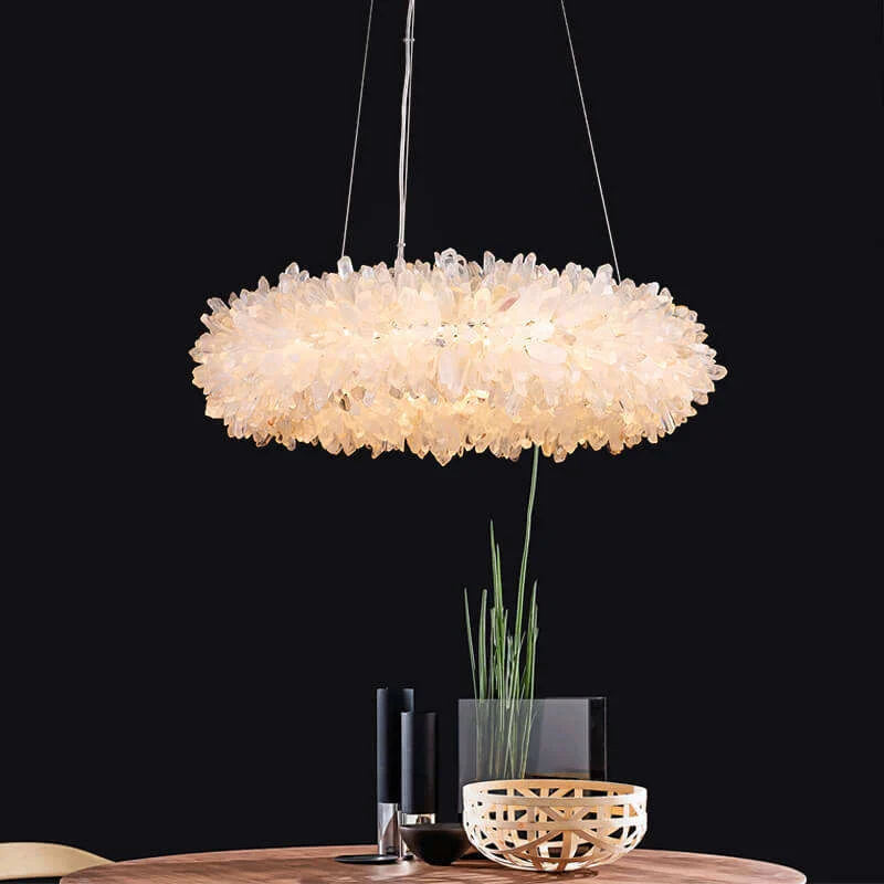 Crystal Brass Round Chandelier - Image 13