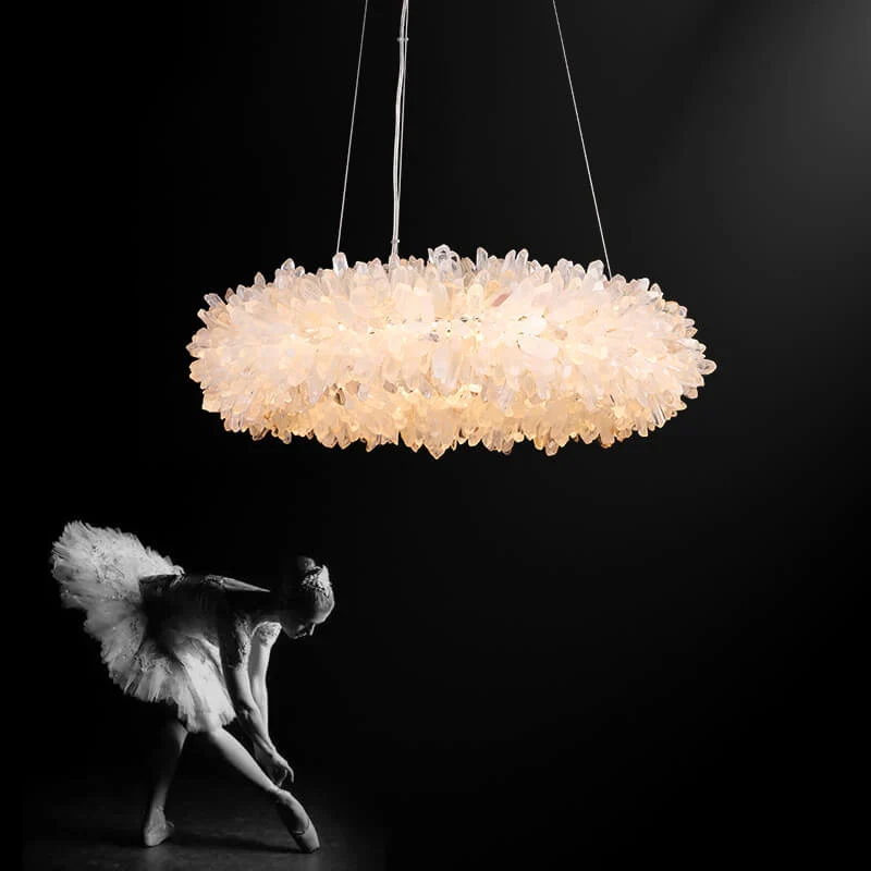 Crystal Brass Round Chandelier - Image 15