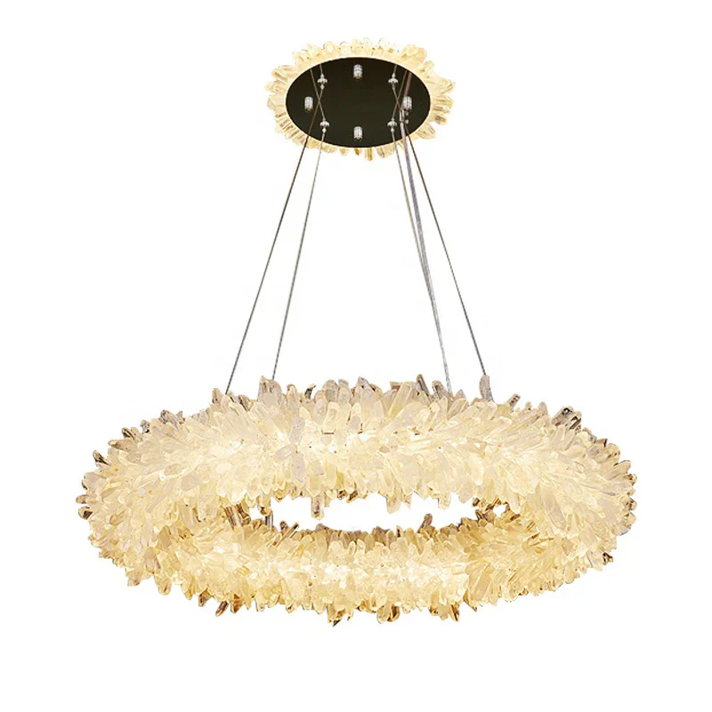 Crystal Brass Round Chandelier - Image 26