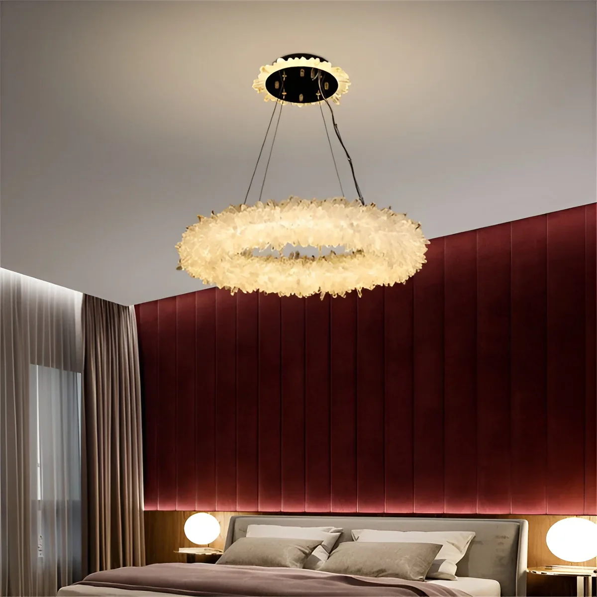 Crystal Brass Round Chandelier - Image 5