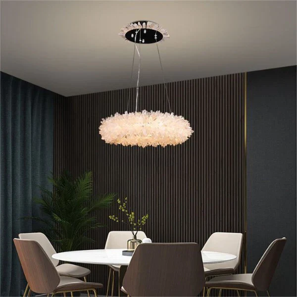 Crystal Brass Round Chandelier - Image 8