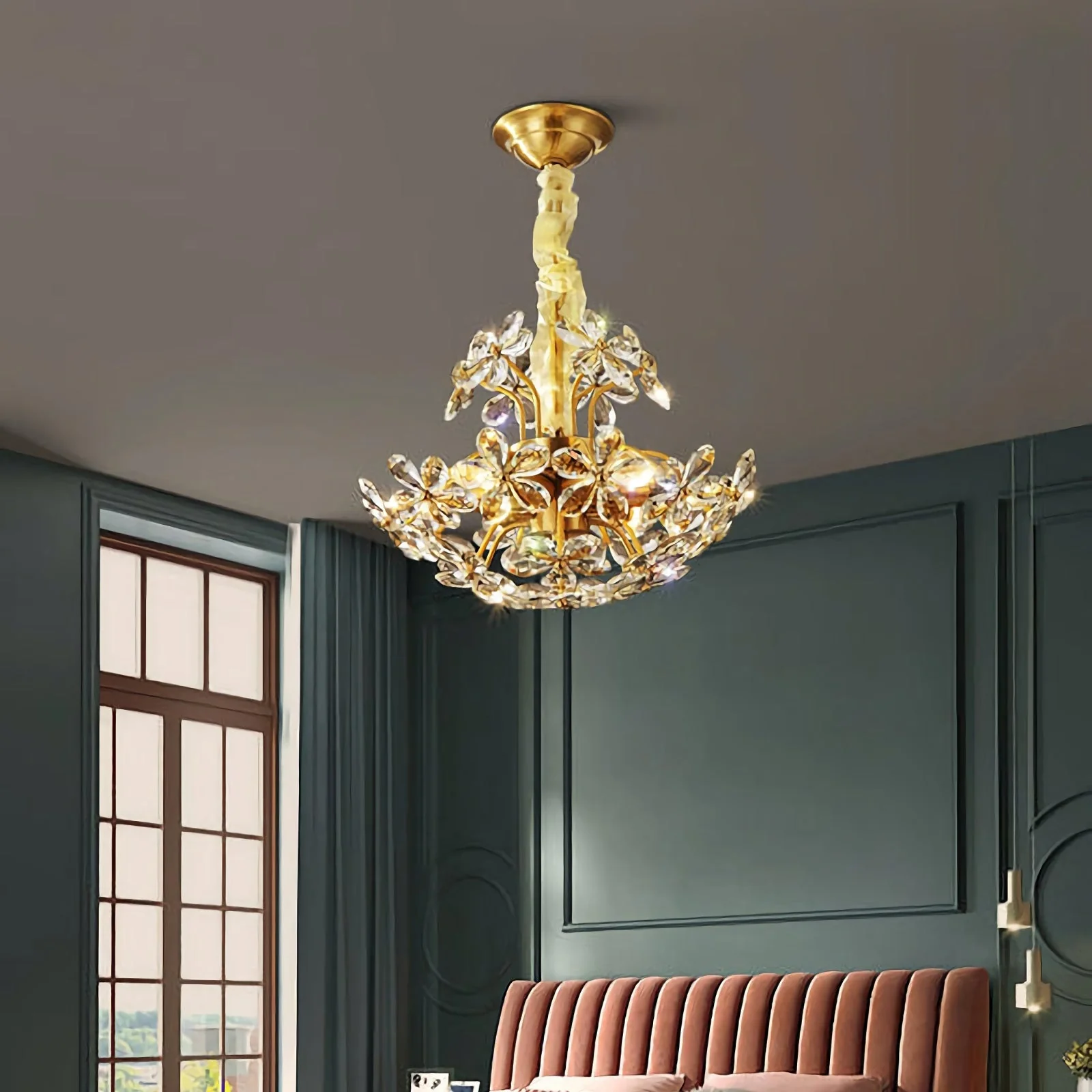 Crystal Flower Chandelier - Image 4