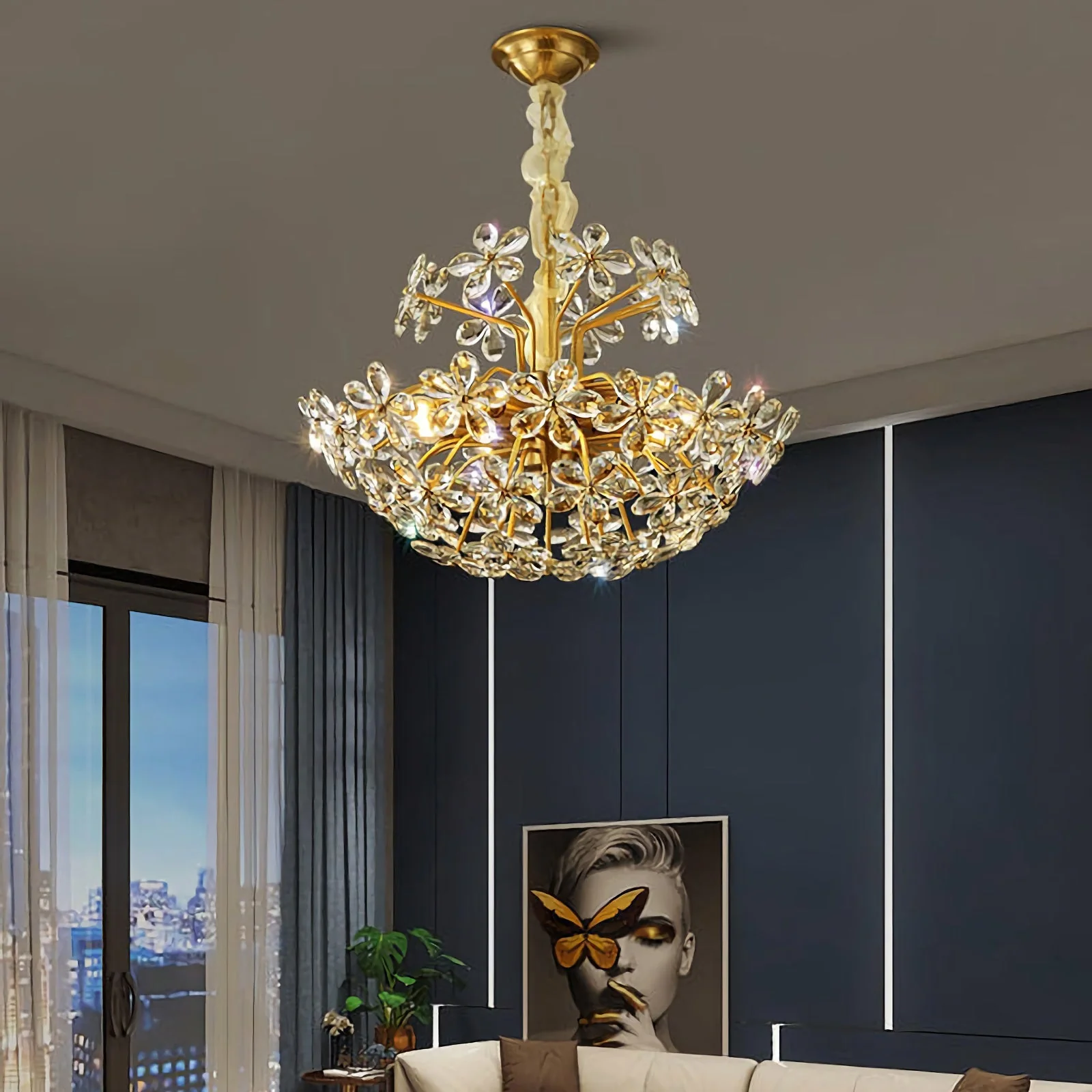 Crystal Flower Chandelier - Image 5