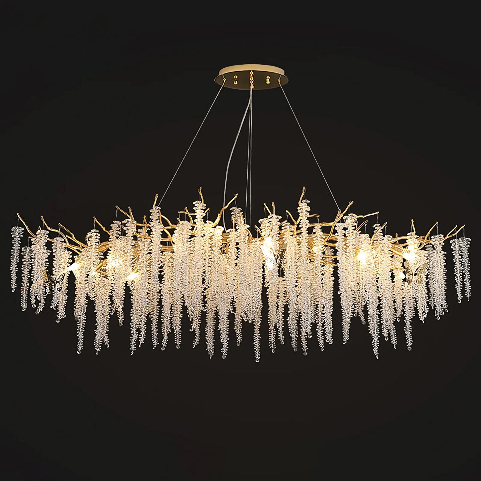 Crystal Wicker Chandelier - Image 14