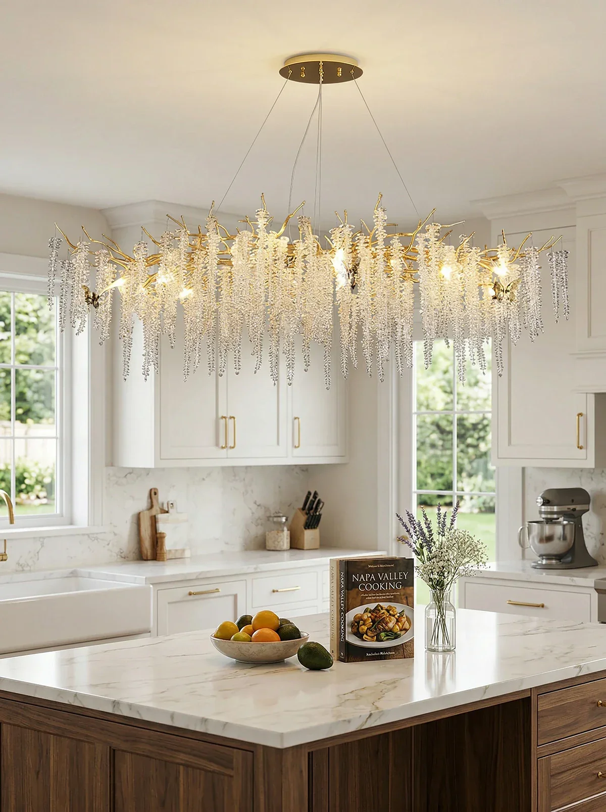 Crystal Wicker Chandelier - Image 4