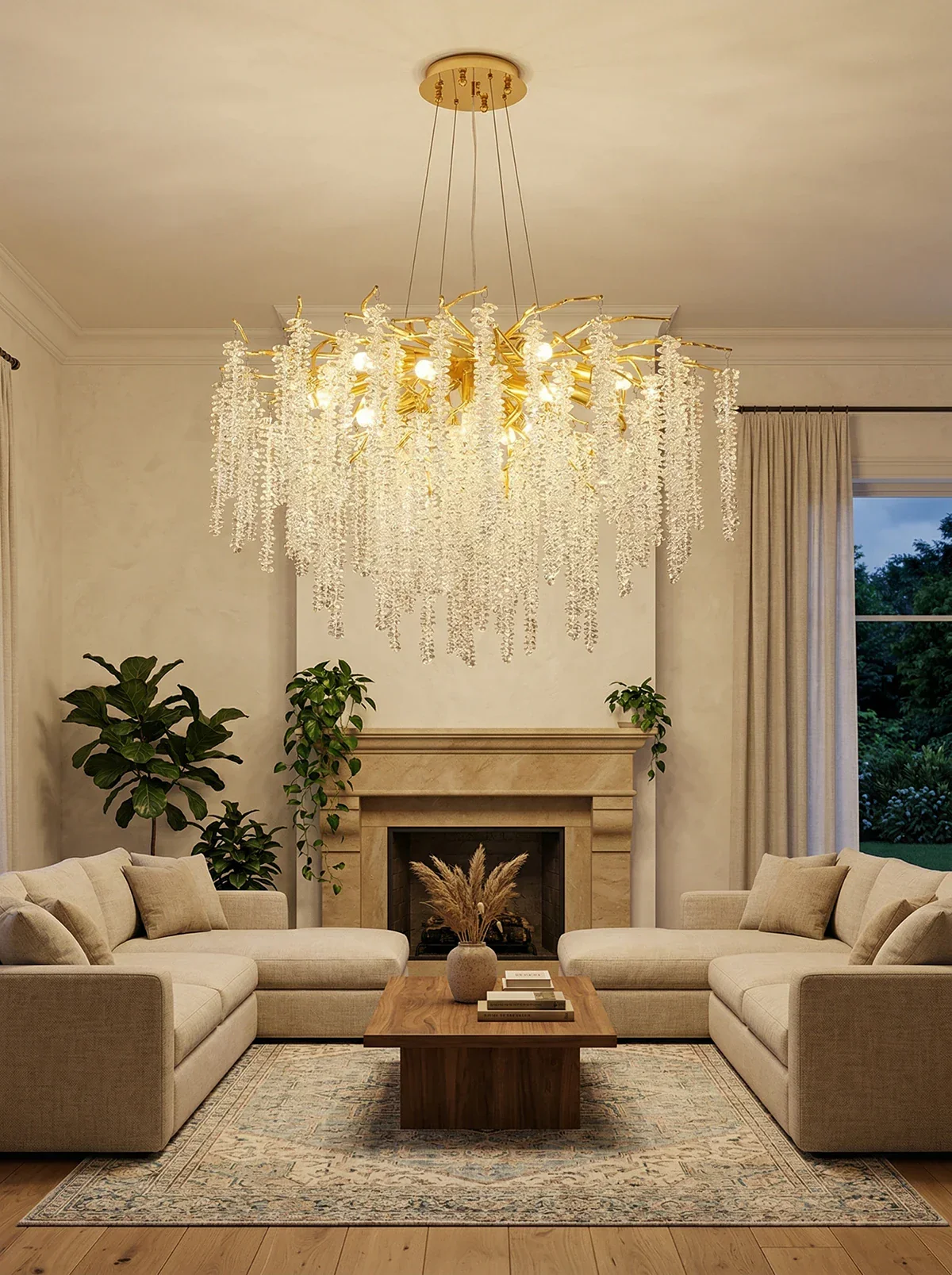 Crystal Wicker Chandelier - Image 6